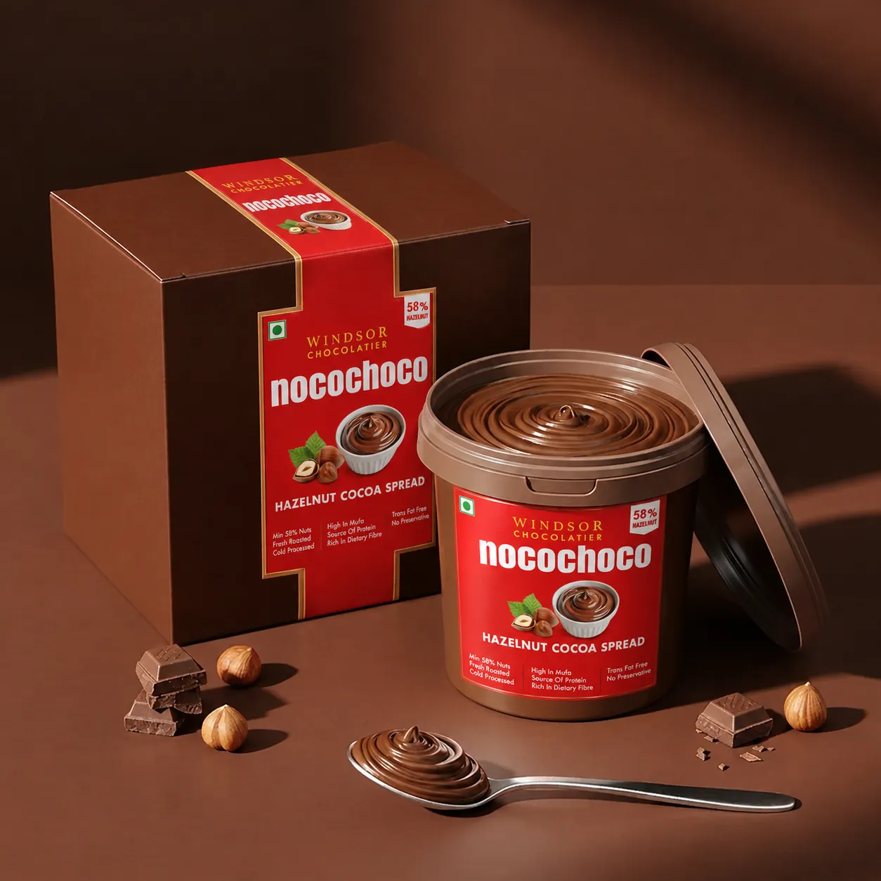 hazelnut cocoa spread 58%