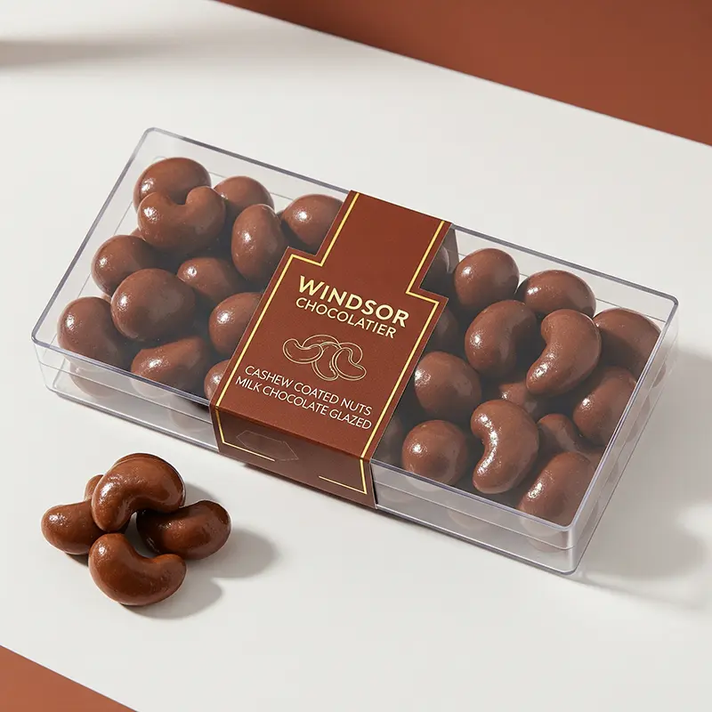 cashew coated nuts milk chocolate glazed