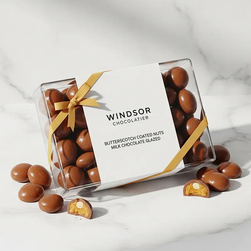 butterscotch coated nuts milk chocolate glazed