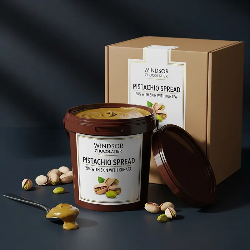 pistachio spread 20% with skin with kunafa  (regular one)