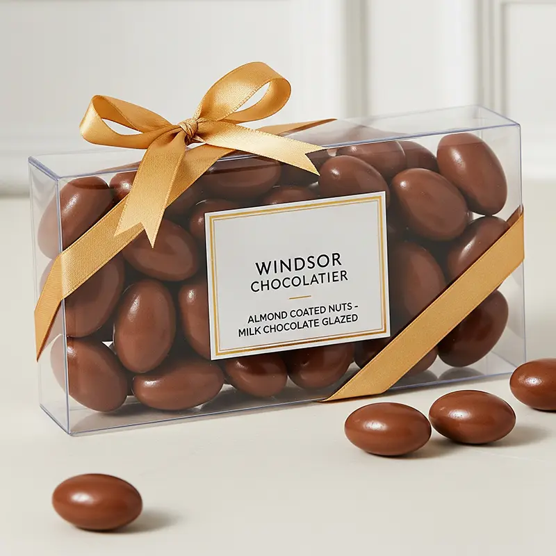 almond coated nuts milk chocolate glazed