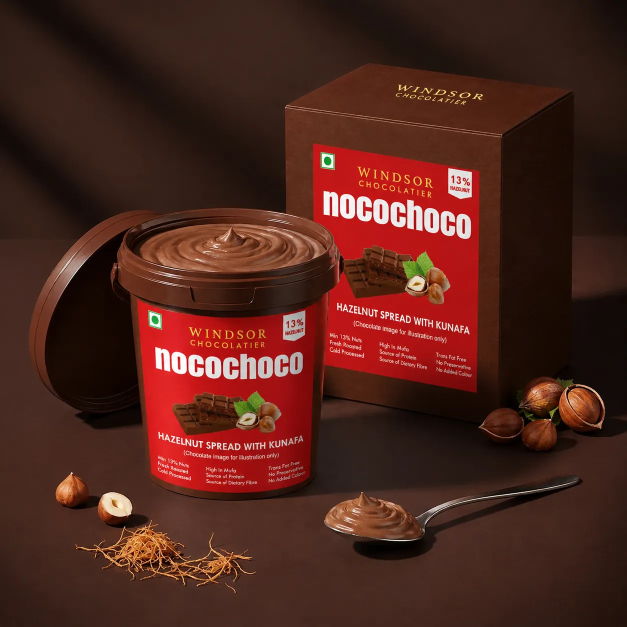 Spread Hazelnut 13% with Kunafa 