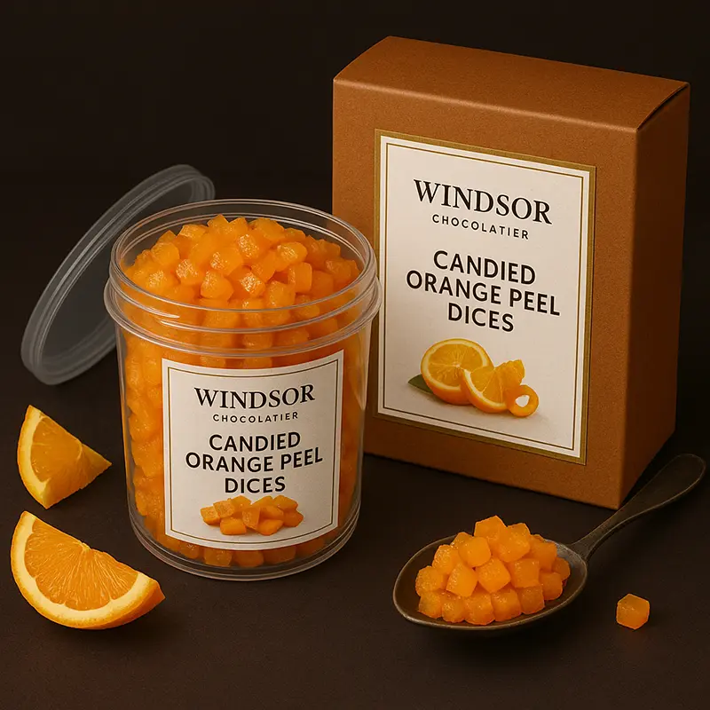 candied orange peel dices